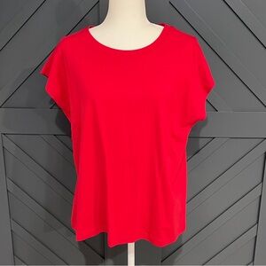 Loft Red Short-Sleeve Top - NWT